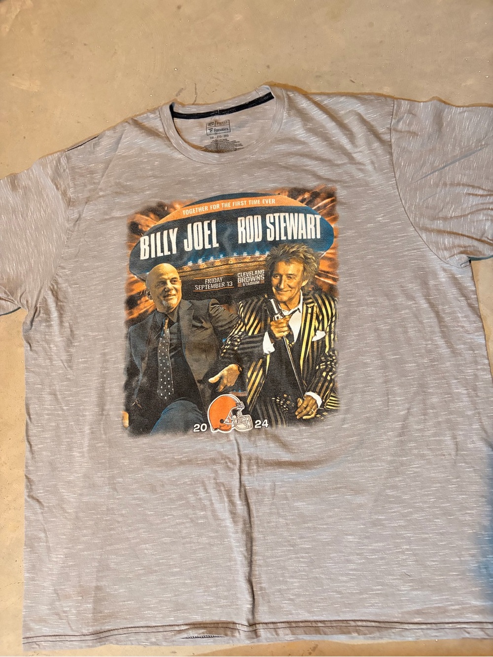 Cleveland Browns Billy Joel & Rod Stewart T Shirt XXL